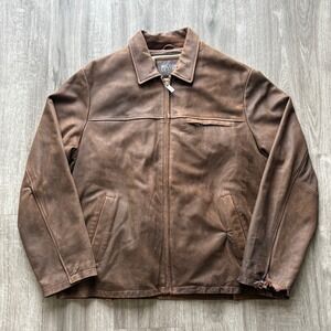 Vintage Wilsons Leather Mens XL Distressed Brown Thinsulate Ultra Bomber Jacket